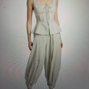 Elegant Cream Women's Pants